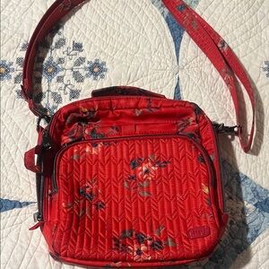 Lug Red Floral Crossbody and Wallet